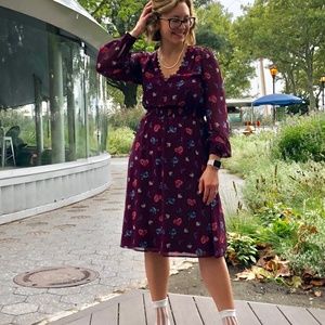 Express floral midi dress
